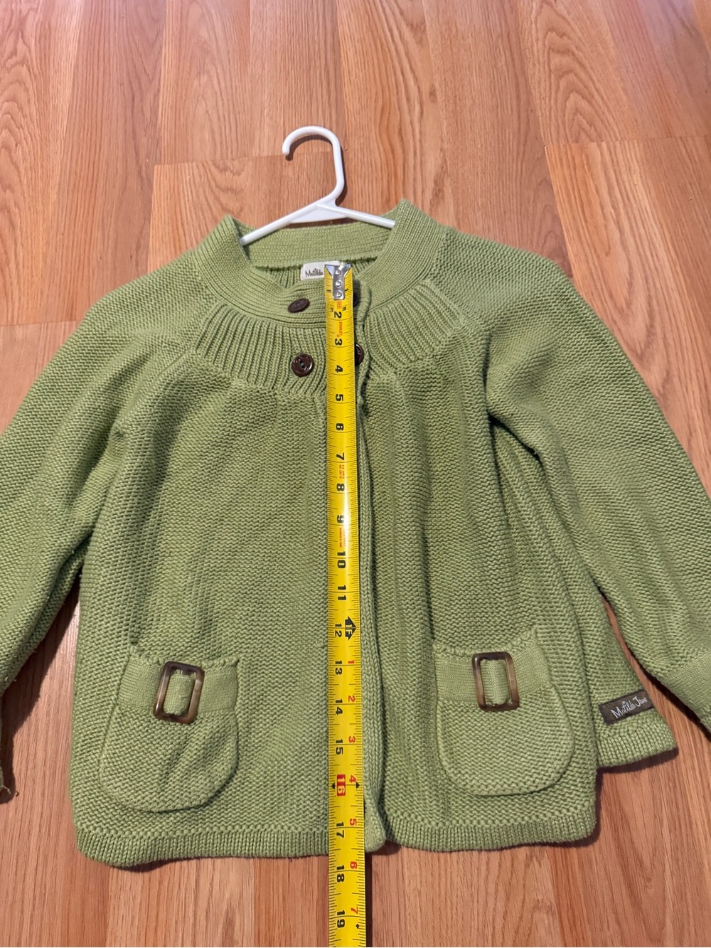 Kids olive green Matilda Jane knit cardigan size 8 - Picture 6 of 7
